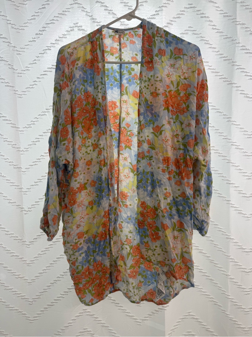 Billabong Flore Me Floral Kimono Cardigan Duster S/M